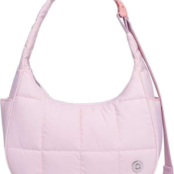 Handbags - Puffer Shoulder Crescent Bag for Women Nylon Hobo Bags Purse for Women Small Qui